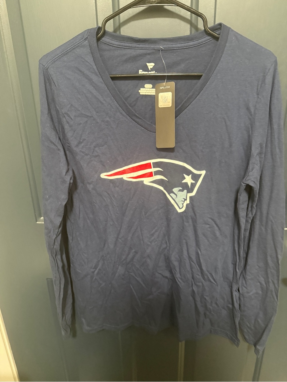 Fanatics Navy and White Logo Tee